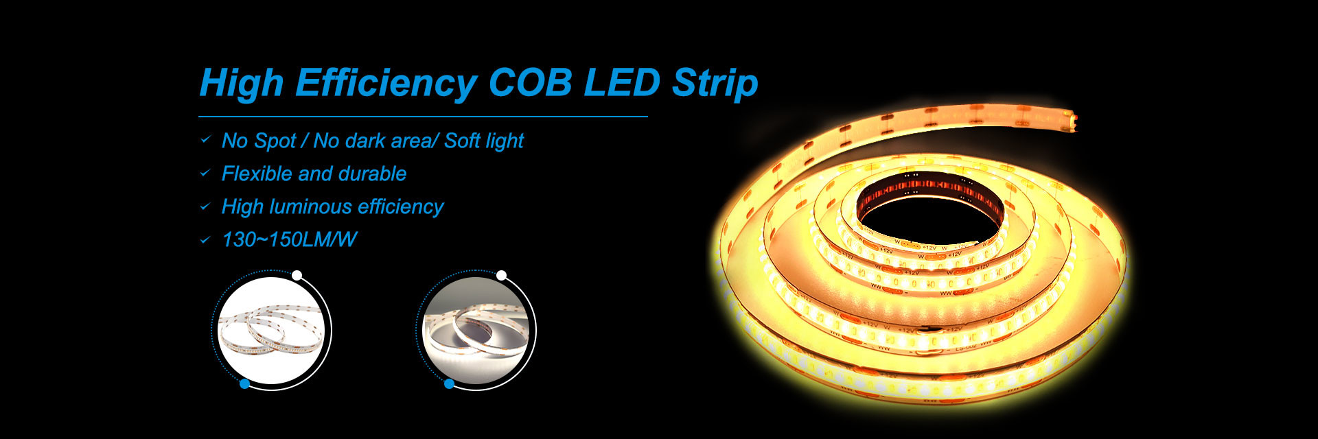 کیفیت نوار LED COB انعطاف پذیر کارخانه